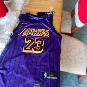 Lebron James Lakers Purple Jersey 100% Authentic